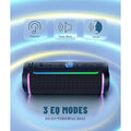 Portable Bluetooth Speaker 3rd Gen - 40W Bass, Waterproof, 30-Hour Playtime, LED Lights, Wireless Stereo Pairing