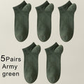 5 Pairs Spring Summer Thin Men's Bamboo Fiber Socks Short | SAMAG