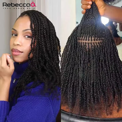 QVR Afro Kinky Bulk Hair No Attachment 50g Afro Curly Bulk 100% Human Hair Unprocessed Virgin Remy Braiding Hair for Dreadlocks