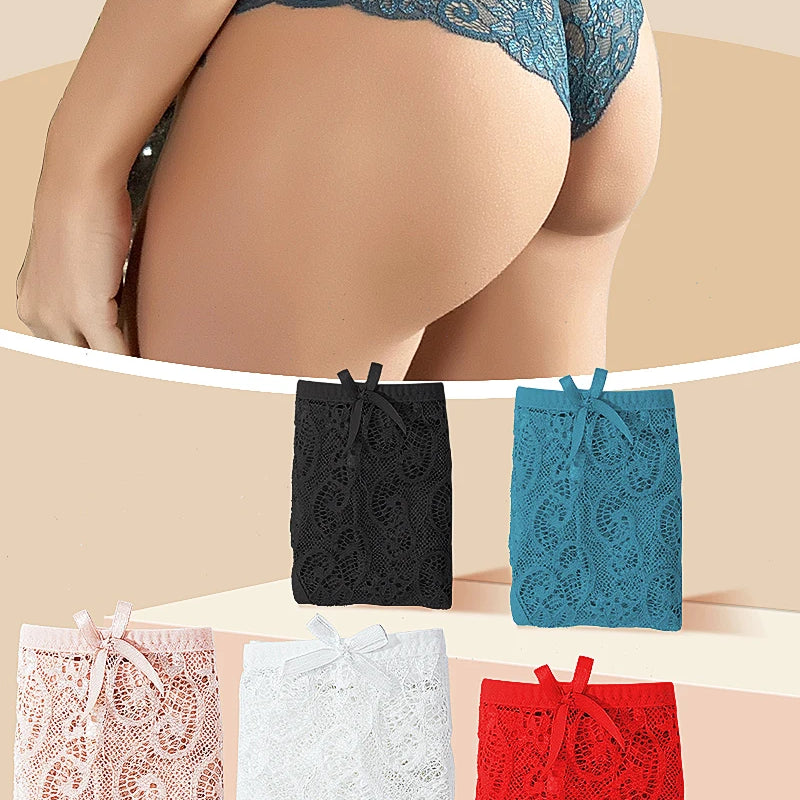 Women's Panties Sexy Lace Transparent Underwear Hollow Out Female Low Waist Briefs Breathable Lingerie Intimates Underpants