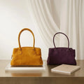 Women First Layer Cowhide Boston Bag Daily Commute Shoulder Bag For Work Casual Daily Outfit