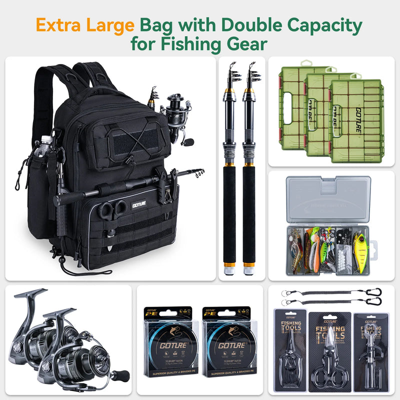 Goture Outdoor Fishing Backpack with 3 Bait Box | SAMAG