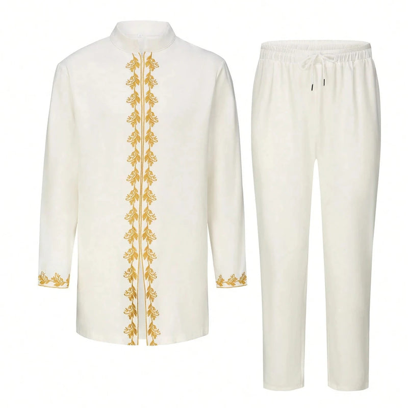 Men Dashiki New In 2-piece Full Pant Sets African | SAMAG