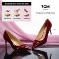Women's Classic High Heels Simple Upper and Metal Buckle Decoration Simple Fashion Styling
