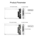 Type-C 3.1 SSD Case Enclosure Box 2.5 HDD SATA To USB 3.0 With 5Gbps Adapter External Housing Hard Drive Box Transparent/Black