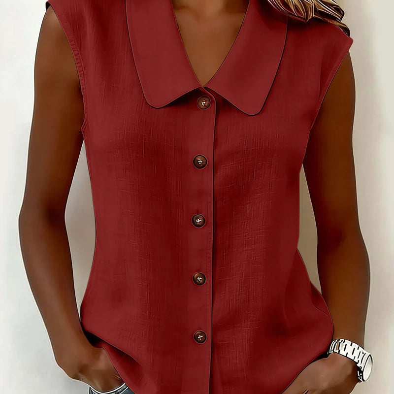 Women's Solid Color Sleeveless Shirts Summer Breathe - View 7 | SAMAG