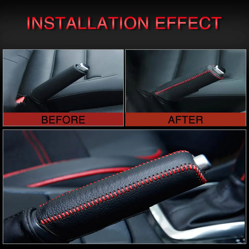 Leather Gears Handbrake Cover Auto Interior for Volkswagen VW Golf 4 5 6 7 MK4 MK5 MK6 MK7 GTI R Tiguan Jetta MK4 MK5 MK6