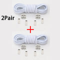 Oval Elastic Shoelace Metal Buckle Laces Unisex Quick-On/Off Shoelaces for Sneakers and Boots 1Pair/2Pair