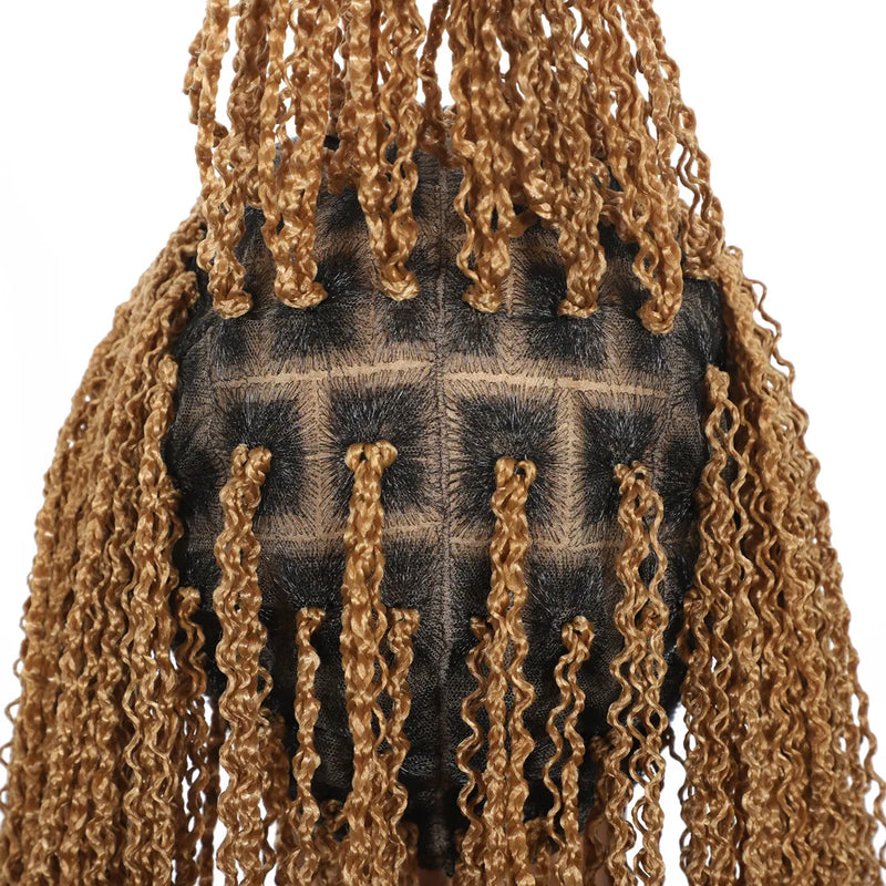 Full Lace Wigs for Black Women Long Curly Braid Wig Synthetic Hair Color 27# 613# Synthetic Wig Women Daily Use with Baby Hair