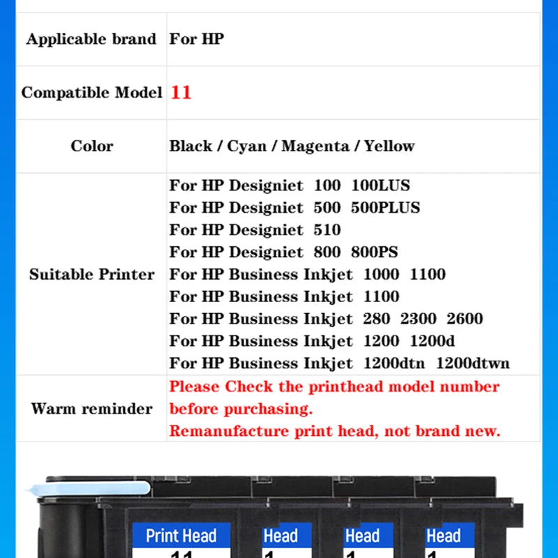 11 printhead For HP 11 HP11 For HP 11 Remanufacture - Visuel 3 | SAMAG