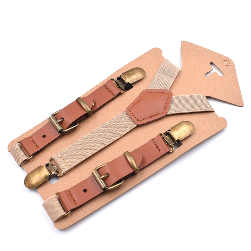 Suspenders for Boys Girls 2cm Y - back 3 Clips Adjustable Elastic Trouser Braces Belt for Kids Fashion - Visuel 9 | SAMAG