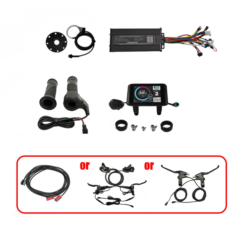 48V 52V 45A 1500W 20/24/26x3.0"inch  20/24/26x4.0"inch Fat Wheel Ebike Conversion Kits with 7-speed Freewheel