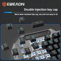 EWEADN TK900 Mechanical Keyboard USB-C Rechargeable RGB Backlit Ergonomic Gaming Keyboard For PC Laptop Mac