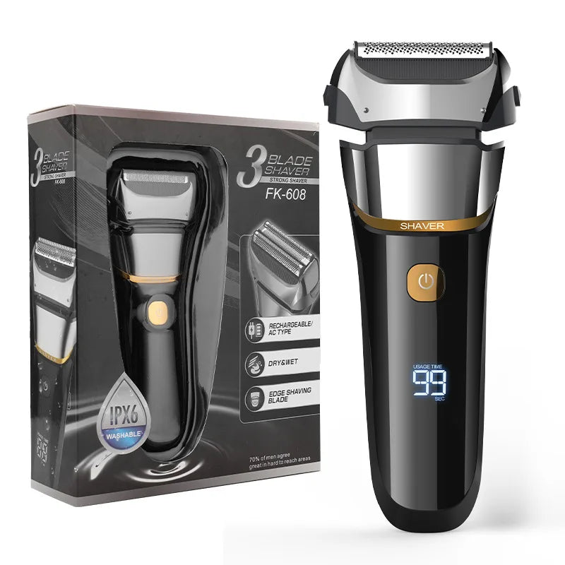 Men's Foil Electric Shavers Razor for Men Cordless USB-C Rechargeable Shaver with Pop-up Trimme  Waterproof Wet/Dry Foil Razor