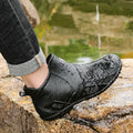 Men's new fashionable and versatile short tube anti slip rain boots, outdoor fishing waterproof shoes, construction work thick s