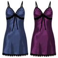 Lace Silk Satin Sleepwear Women Sexy Lingerie Night Dress | SAMAG