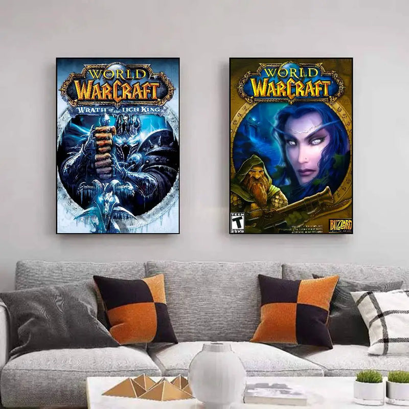 Poster High Quality Print Waterproof Wall Art Sticker For Bar Living Room Decor Gift World Of Warcraft Hot Video Game