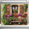 Garden Flower Windows Backdrops Indoor Floral Window Adult Birthday Party Decor Background Photography Studio Supplies Banner