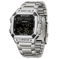 SANDA Fashion Digital Sport Watches Men Waterproof Stopwatch Alarm Date Week Watch Man Golden Strap LED Square Dial Wristwatch