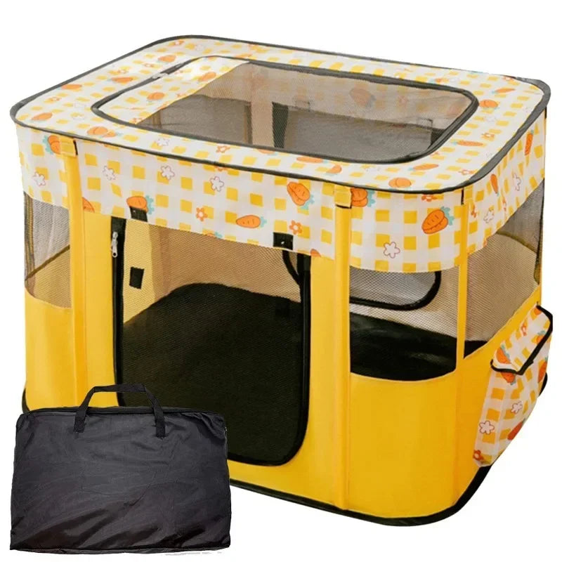 Foldable Oxford Cloth Pet Playpen Indoor Outdoor Tent Fence Easy Assemble Portable Pen Puppy Cat Small Animal Daily Supplies