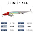 Big Laser Minnow Fishing Lures 13.5cm15g Hard Bait Crank | SAMAG