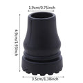 Rubber Pad Cap Non-Slip Walking Stick Crutch Cane Bottom Pads Cover Protector Climbing Hiking Trekking Pole Tip Black 16/19/22mm