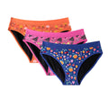 Teens Period Panties Printed Floral Fabric Girls Cotton Underwear 4-Layer Leakproof Heavy Flow Menstrual Panties Briefs