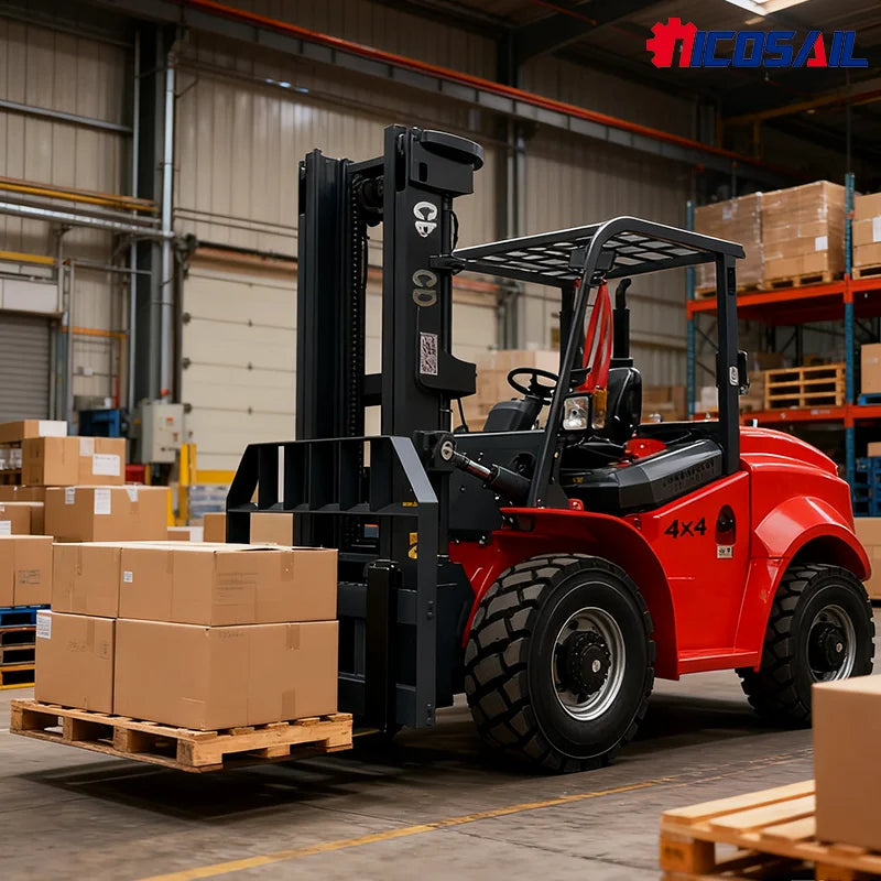 4 Wheel Drive 2.5 Ton Rough Terrain Forklift 4WD Cheap High Quality Forklift Chinese Brand CE Approval Cheap Price 2.5T Forklift