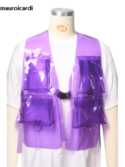 Mauroicardi Spring Autumn Short Cool Transparent Purple | SAMAG