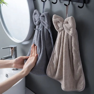 Hand Towel Household Bow Hanging Type Absorbent Kitchen | SAMAG