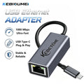 Kebidumei USB Type C Ethernet Adapter 1000Mbps RJ45 Network Card Lan Internet Cable For MacBook PC Windows XP 7 8 10 | SAMAG