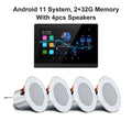WiFi Bluetooth Wall Amplifier 7 inch Metal Frame Android Amp Home Theater Sound System Mini Stereo Ceiling Speaker Residential