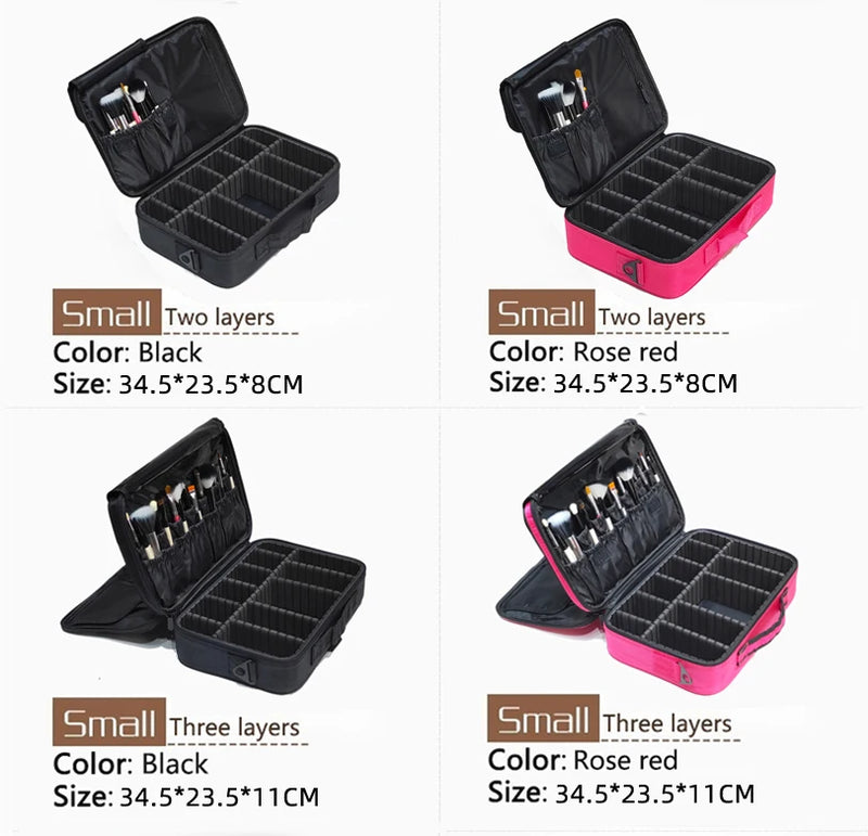 New Upgrade Large Capacity Cosmetic Bag Hot-selling Professinal Women Travel Makeup Case