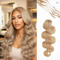 Honey Blonde Crochet Human Hair Body Wave Bundles Remy Hair Extensions Braiding Hair 15A Virgin for Braids Knotless Curls Bulk
