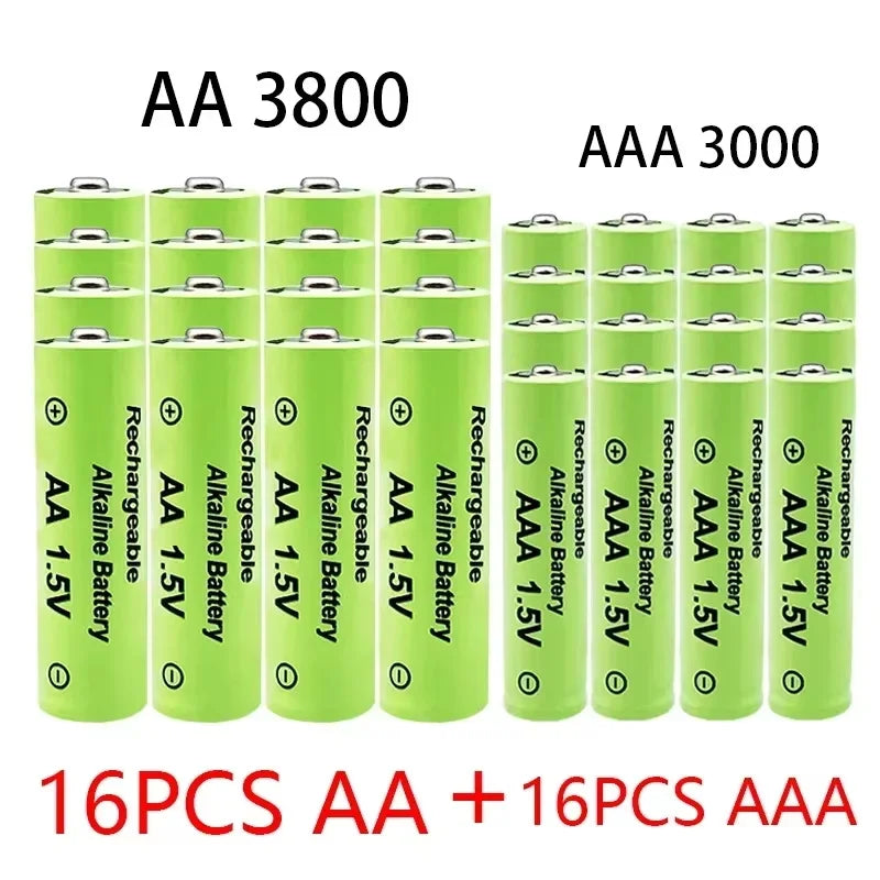 2026 AA AAA1.5V 3000mAh Rechargeable Battery  1.5 V  AA AAA Battery For Clocks Mice Computers Toys Replace Ni-Mh