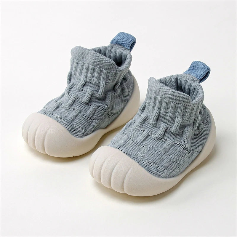 Spring Autumn Baby Boys Girls High Top Walking Shoes Kids Sneakers Child Soft Sole Anti Slip Knitted Infant Newborn Socks Shoes
