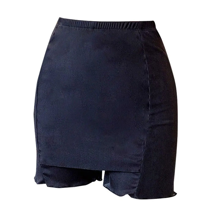 Women's Summer Ice Silk High Waist Shorts Safety Pants Double Layer Seamless Skirt Shorts Underwear Boxer Underpants