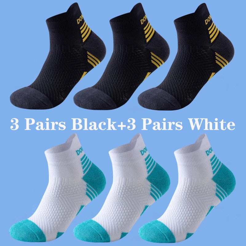 6 Pairs Marathon Running Socks Men Professional Sport | SAMAG