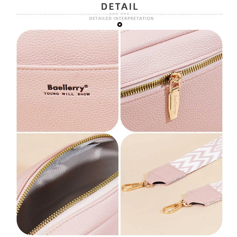 Solid Color Large Capacity Zipper Mobile Phone Bag Ladies Multifunctional Shoulder Crossbody Bag Fashion Casual Small Square Bag