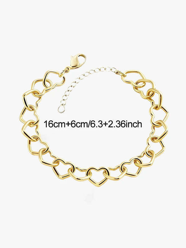 925 Sterling Silver  Vintage Love Heart Map Bracelet Fit DIY Pendant Gift Anniversary Party High Quality Jewelry