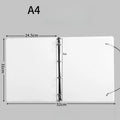 Transparent Binder, Matte Transparent Folder, Data Punching Folder, Ring Binder with Straps, for Office Document Storage