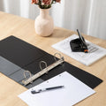 3-Ring Heavy Duty Durable View Binder with 2 D-Rings for School Office or Home Use Black Binder with Clear Front Cover Pocket for Customization Premium Quality Long Lasting Binder for Organizing Papers Documents and