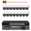 XMEYE 32CH Security Camera System 4K POE NVR Set Outdoor POE IP PTZ Camera Face Detection Two Way Audio Video Surveillance Kit