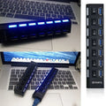Switch Extension Hub 7-port USB2.0 Hub Computer USB Extension Hub One Drag Seven USB2.0 Splitter PC Laptop Desktop