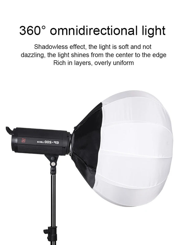 Bowens Mount Softbox Ball Sphere Diffuser for Studio Flash Monolight Continuous Lighting Photo Video Live Streaming Accessories