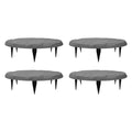 Outdoor Step Stones Decorative Polypropylene Resin Stepping Stones with Ground Stakes for Lawn Garden Pathway Round Step Stones