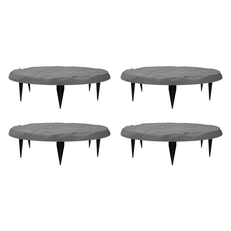 Outdoor Step Stones Decorative Polypropylene Resin Stepping Stones with Ground Stakes for Lawn Garden Pathway Round Step Stones