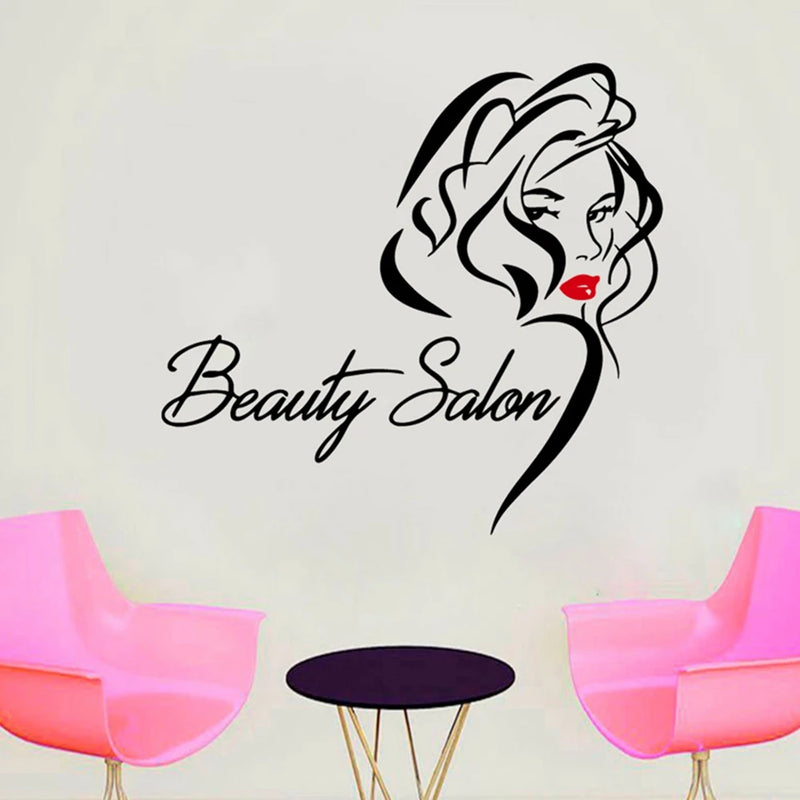 1 pc amazing salon dressed waterproof Wall Sticker Pvc Stickers Art Paper For home Bedroom Background