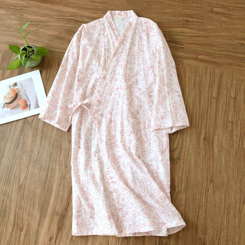 Japanese-style Kimono Pajamas Summer New 100% Cotton | SAMAG