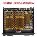 Professional Digital Power Amplifier 4x1800W Class D Audio DJ Pre-Subwoofer Amp 2/4 Channel Line Array Speaker Sound Amplifier
